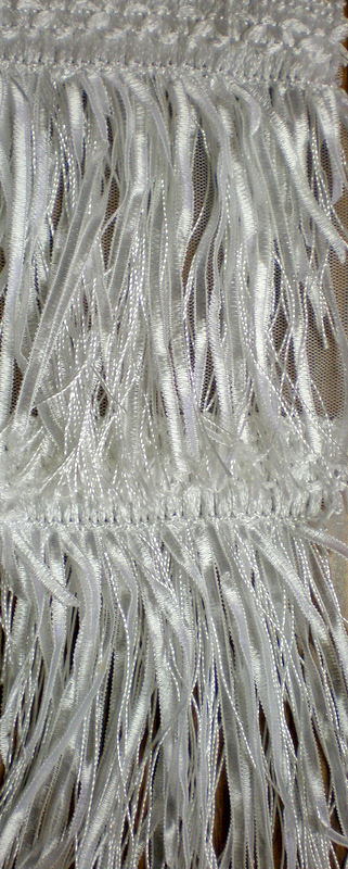 1.White  Fringe Fabric
